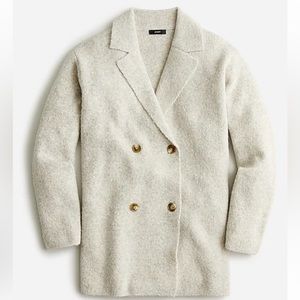Wool - Boucle Double Breasted Sweater Blazer